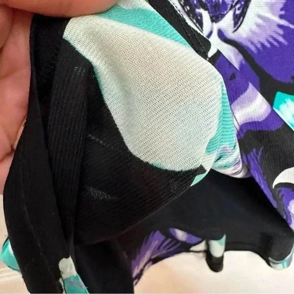 Northern Reflections  Floral Blouse Black, Purple, & Blue Size Extra Large - Picture 2 of 16